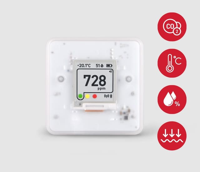 Aranet4 sensor Inalámbrico de temperatura/HR, CO2 y presión