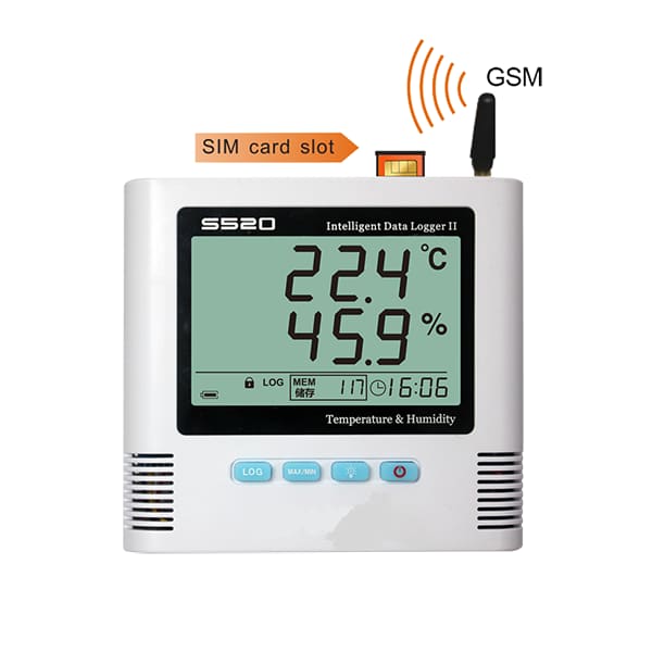 Registrador de datos de humedad y temperatura de alarma GSM