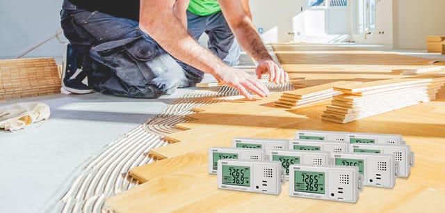 Kit de monitoreo de temperatura y humedad para instalación de pavimentos