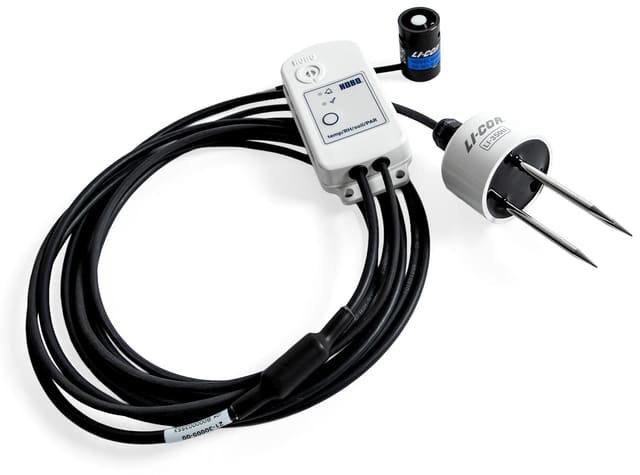 Registro de datos de HOBO MX2310 de temperatura/HR + PAR + EC/VWC/temperatura del suelo