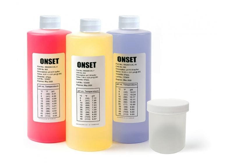 Kit de calibración MX2500 - Recipiente de calibración y buffers 4, 7, 10