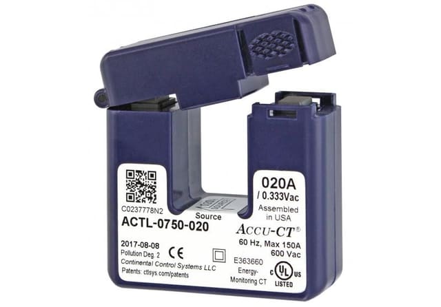 20 Amp Accu-CT Split-Core Current Transformer 333mV Sensor