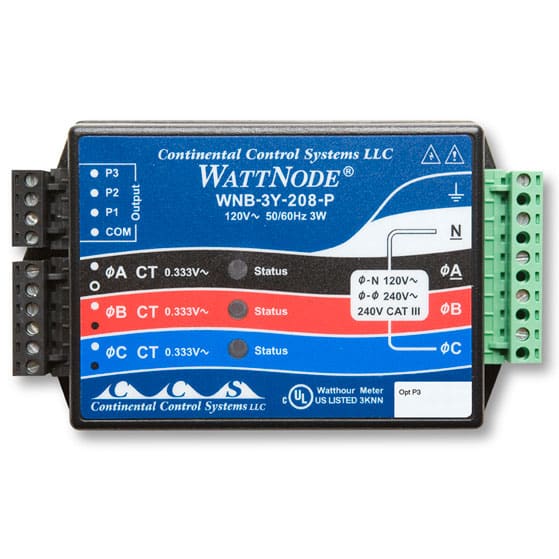 WattNode 208-240 VAC 2 or 3 Branch Circuit kWh Transducer Sensor