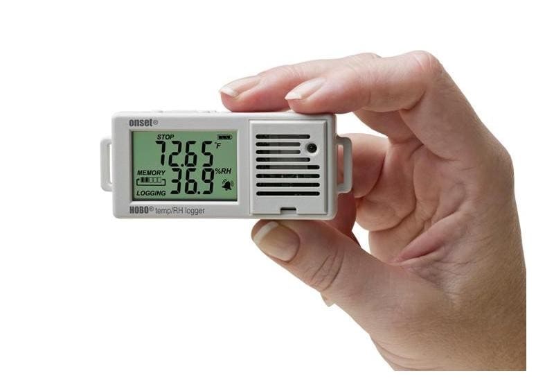 Registrador de dados HOBO de Temp/Humidade Relativa (com uma precisão de 3,5%)
