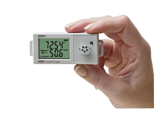 Registrador de datos HOBO Temp/RH con una precisión del 2,5%
