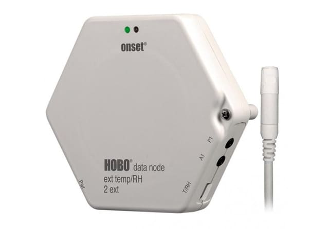 Registrador Inalámbrico HOBO Nodo con 4 canales (1 Temp, 1 HR, 1 Analógico y 1 Pulso)